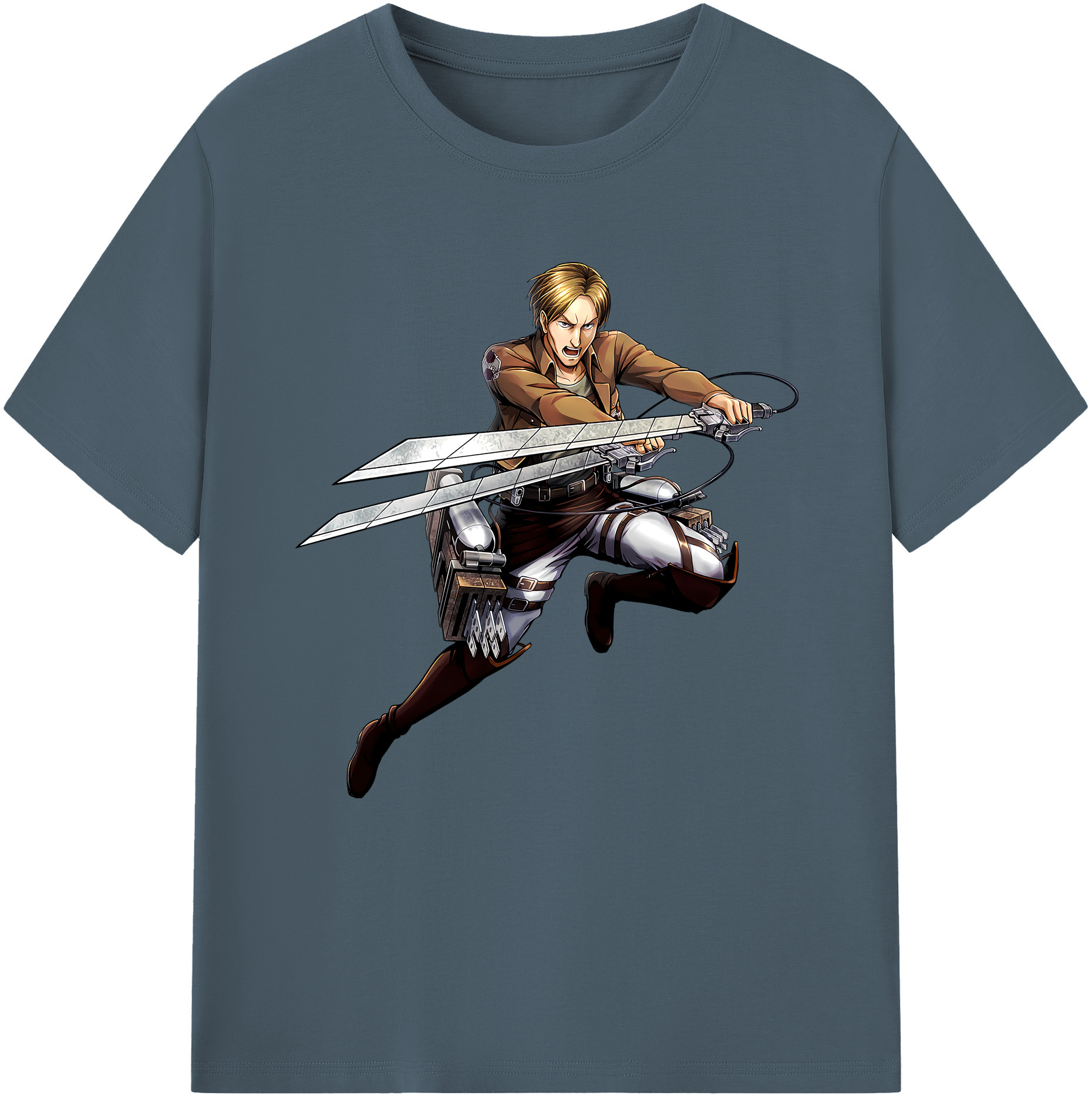 （画像用） 進撃の巨人 Attack on Titan 綿100％半袖Tシャツ（フロントプリント）